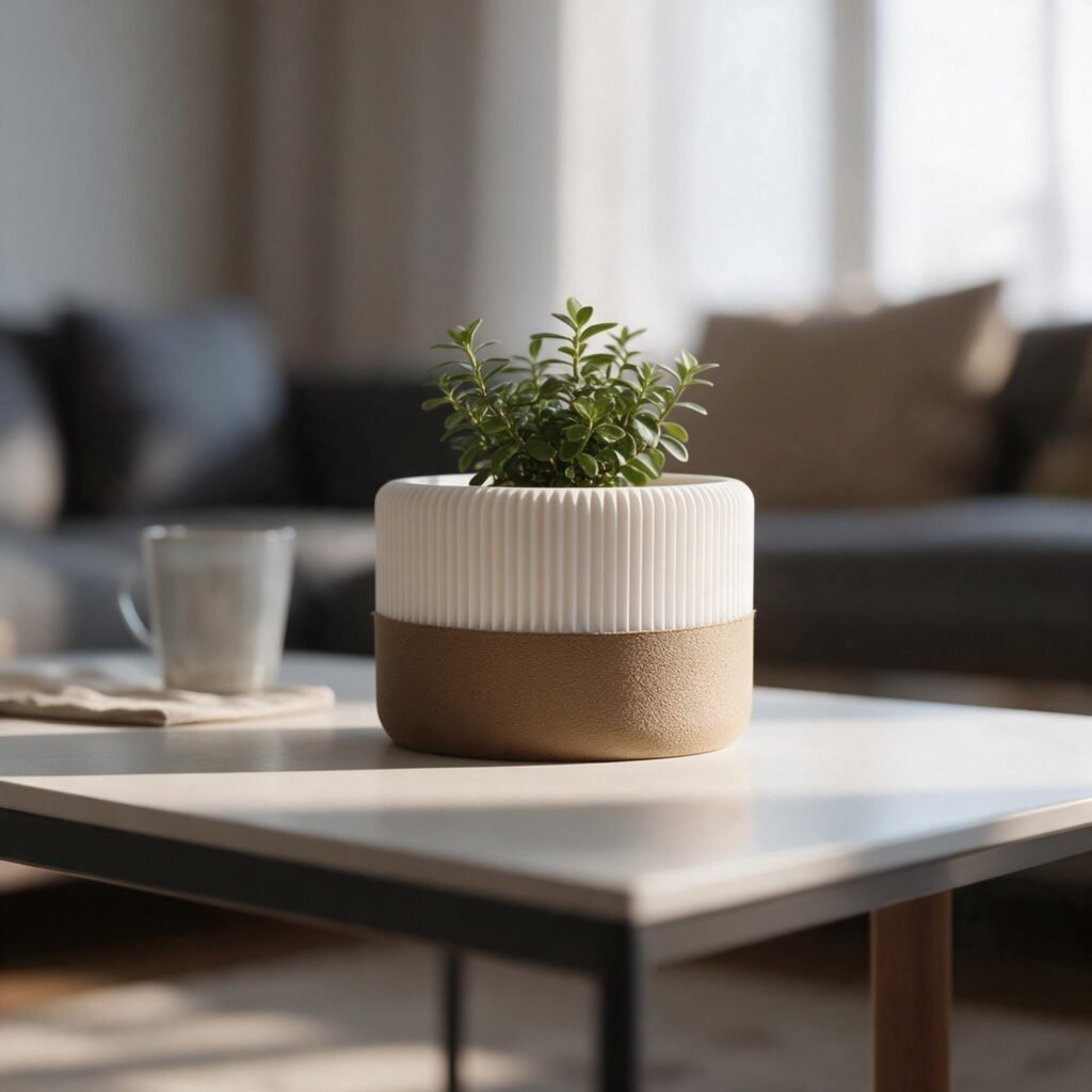 vaso duas partes com planta