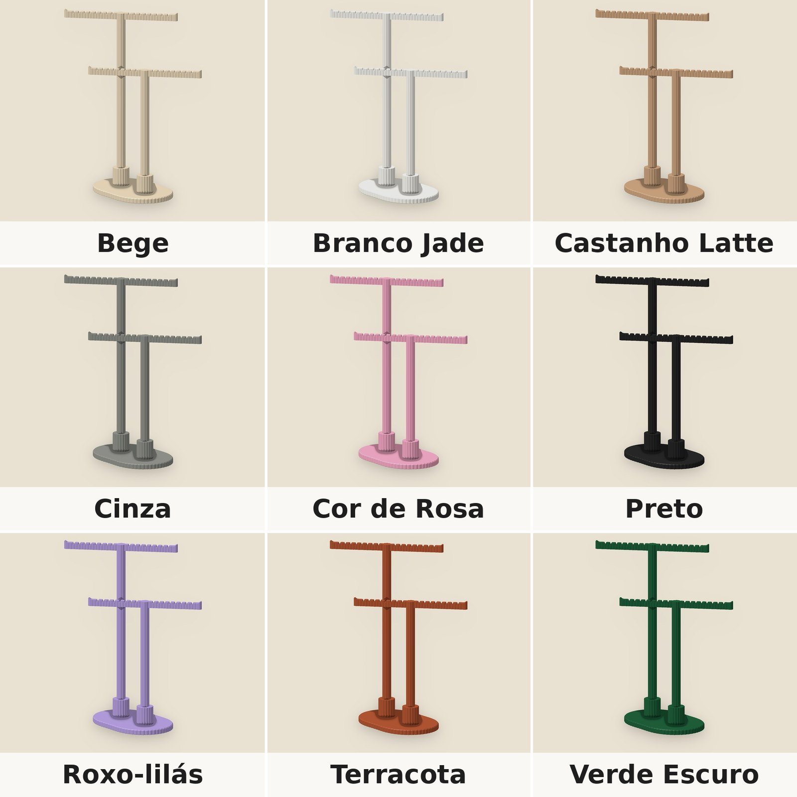 suporte colares em t cores disponiveis suporte colares em t cores disponiveis